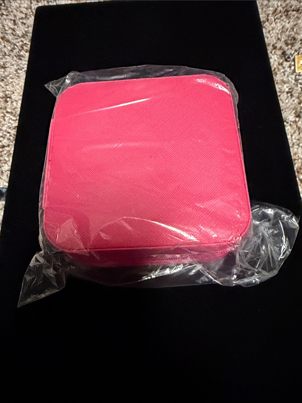 Bright Pink Square Travel Case